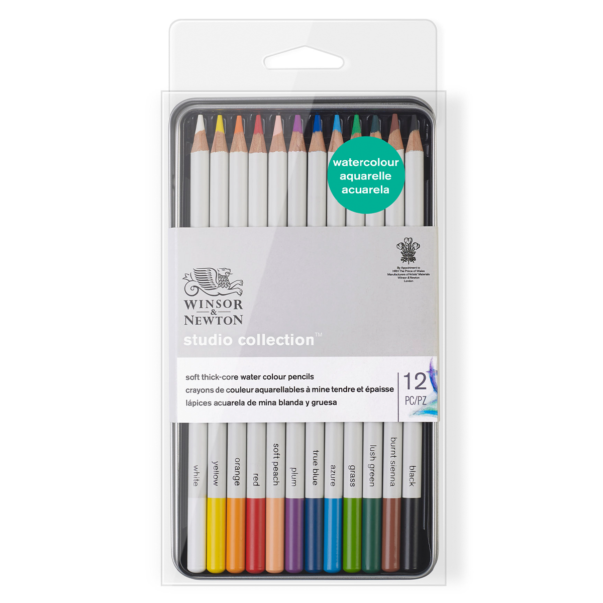 Studio Collection Watercolour Pencils Set of 12 in the group Pens / Artist Pens / Watercolor Pencils at Pen Store (128768)
