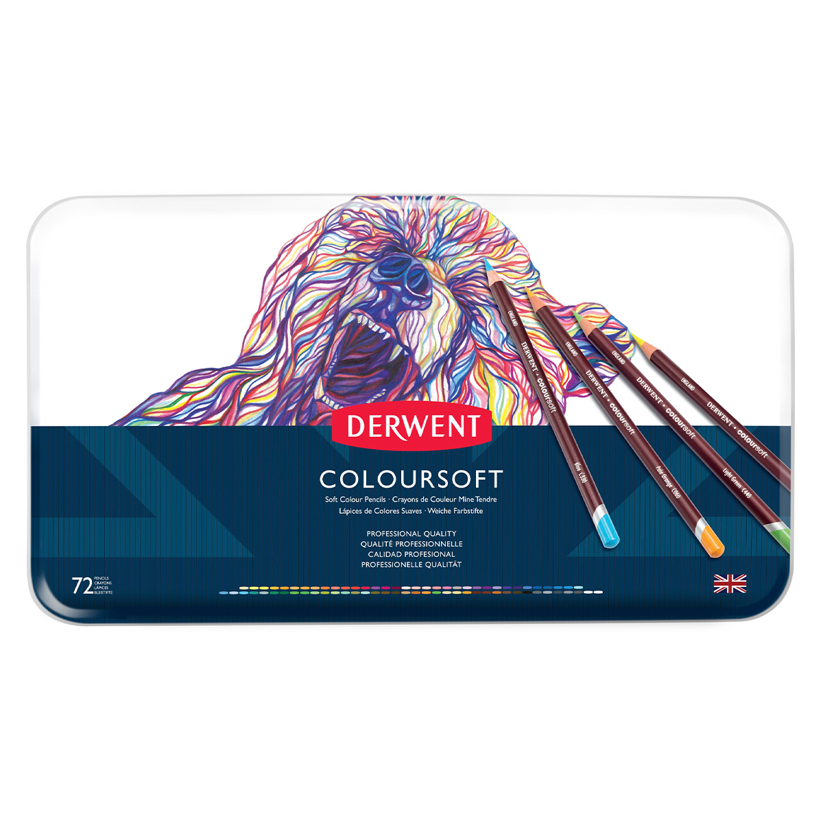 Artist's Pencils, Colouring Pencils, Derwent UK, Coloursoft Pencils 12  Tin