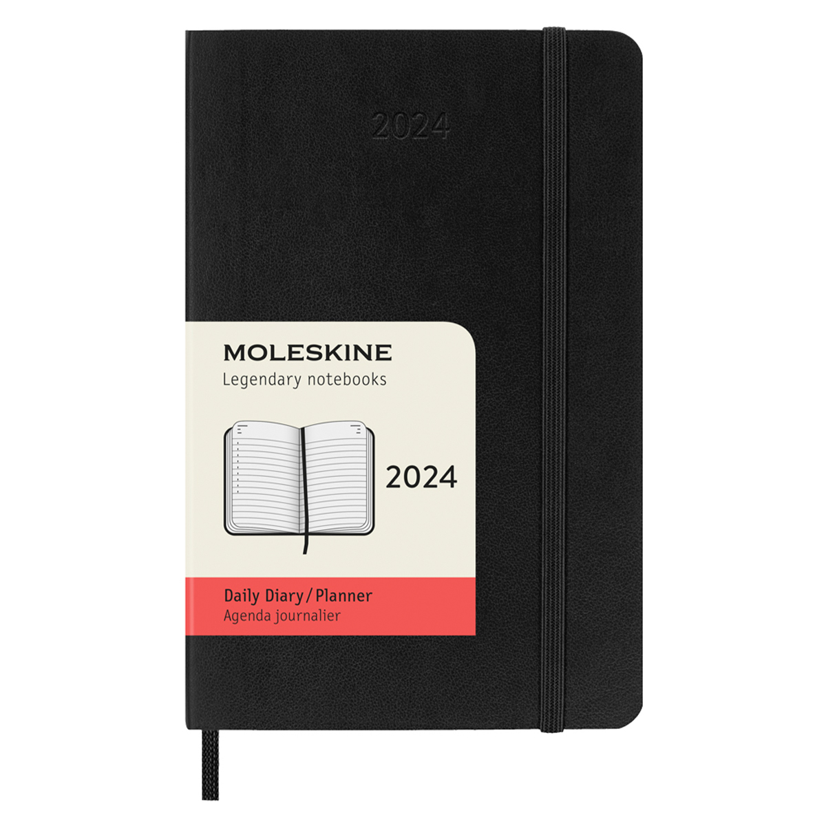 Moleskine 12M Daily Kalender Softcover Pocket Black