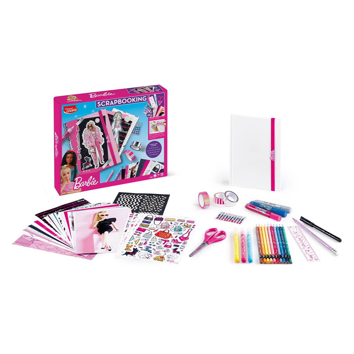 Maped Barbie Scrapbooking Giftset 55 pièces