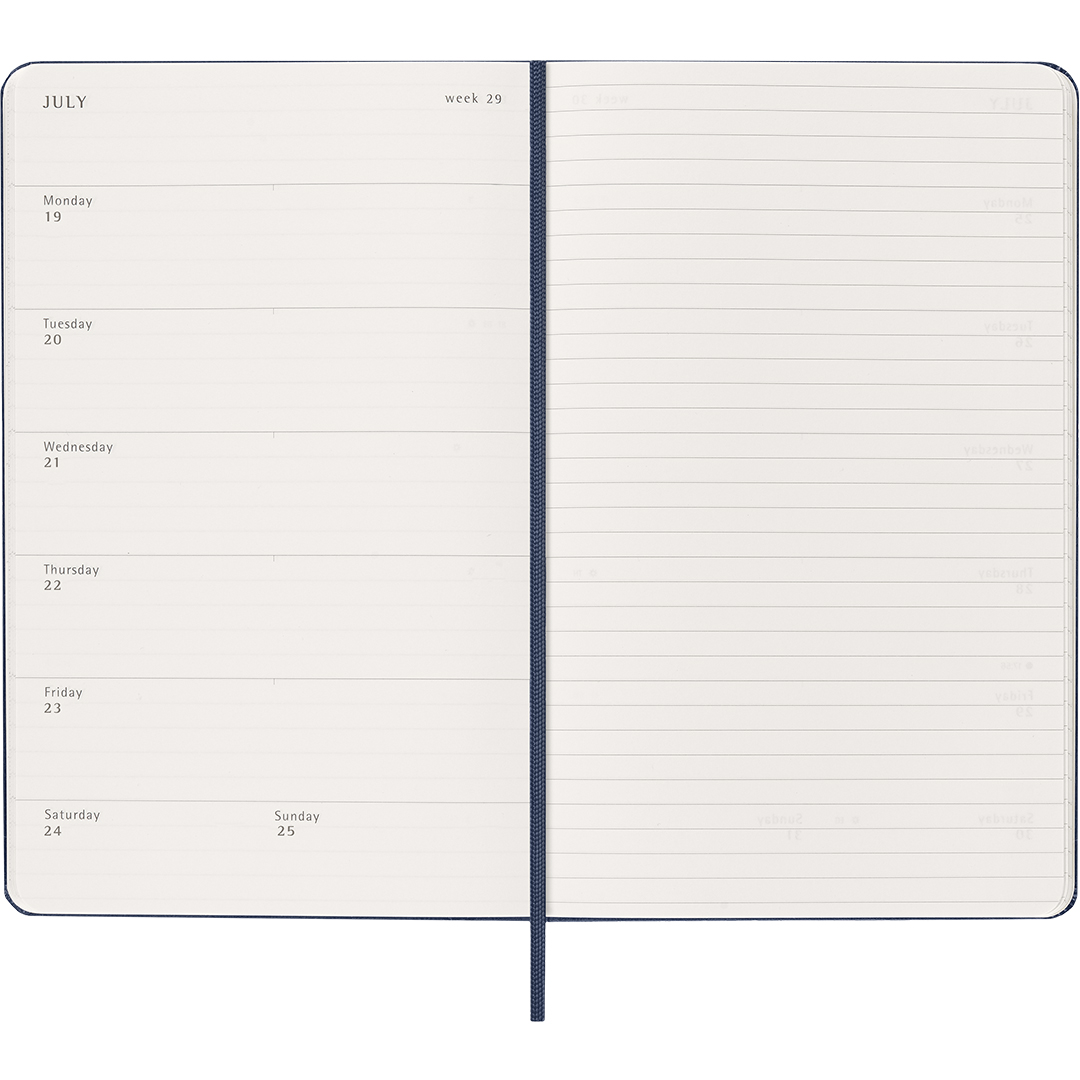 Planner 18M WeekNote Hard Cover Large Sapphire Blue