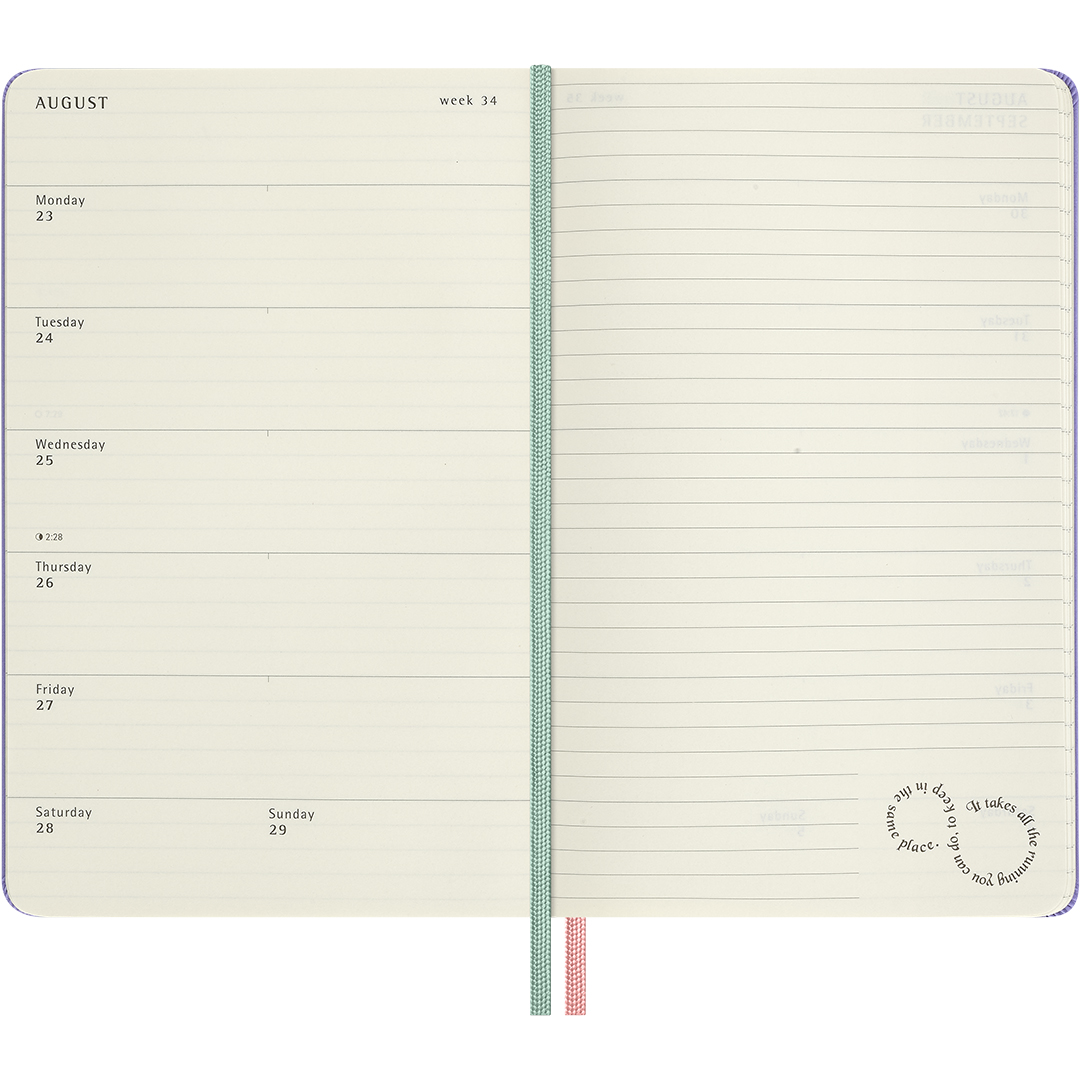Planner 18M WeekNote Hard Cover Large Alice in Wonderland