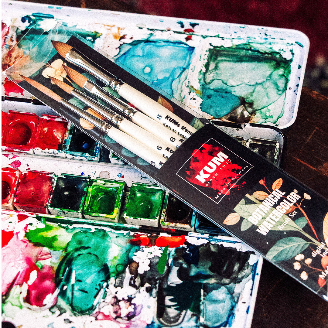 Synthetic Brushes Watercolour Botanical 4-piece Set