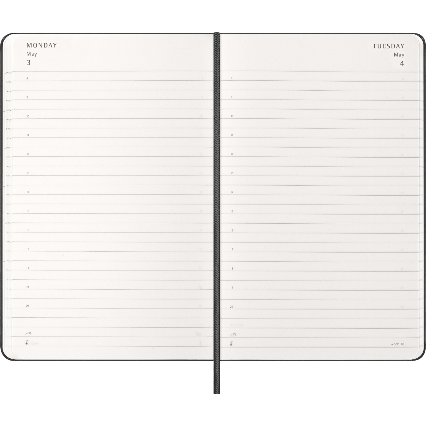 Planner 12M Daily 2027 Hardcover Large Black