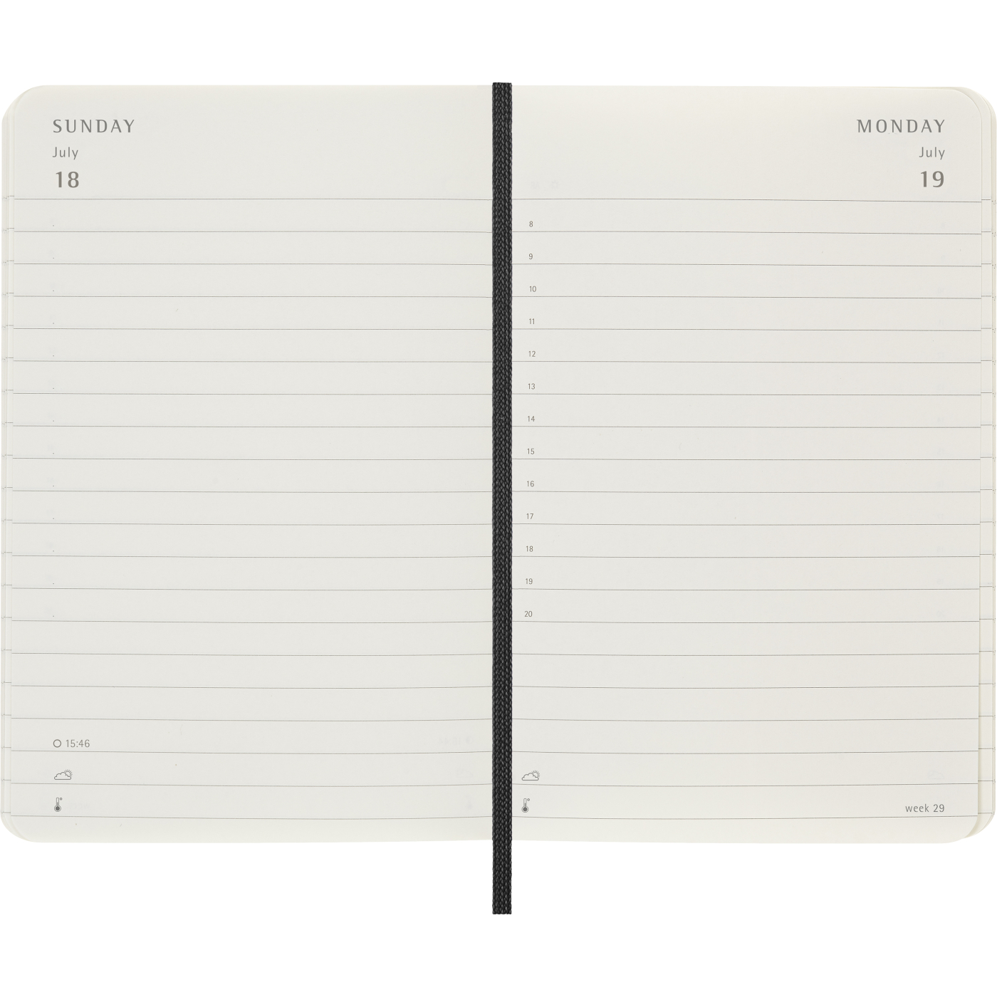 Planner 12M Daily 2027 Softcover Pocket Black