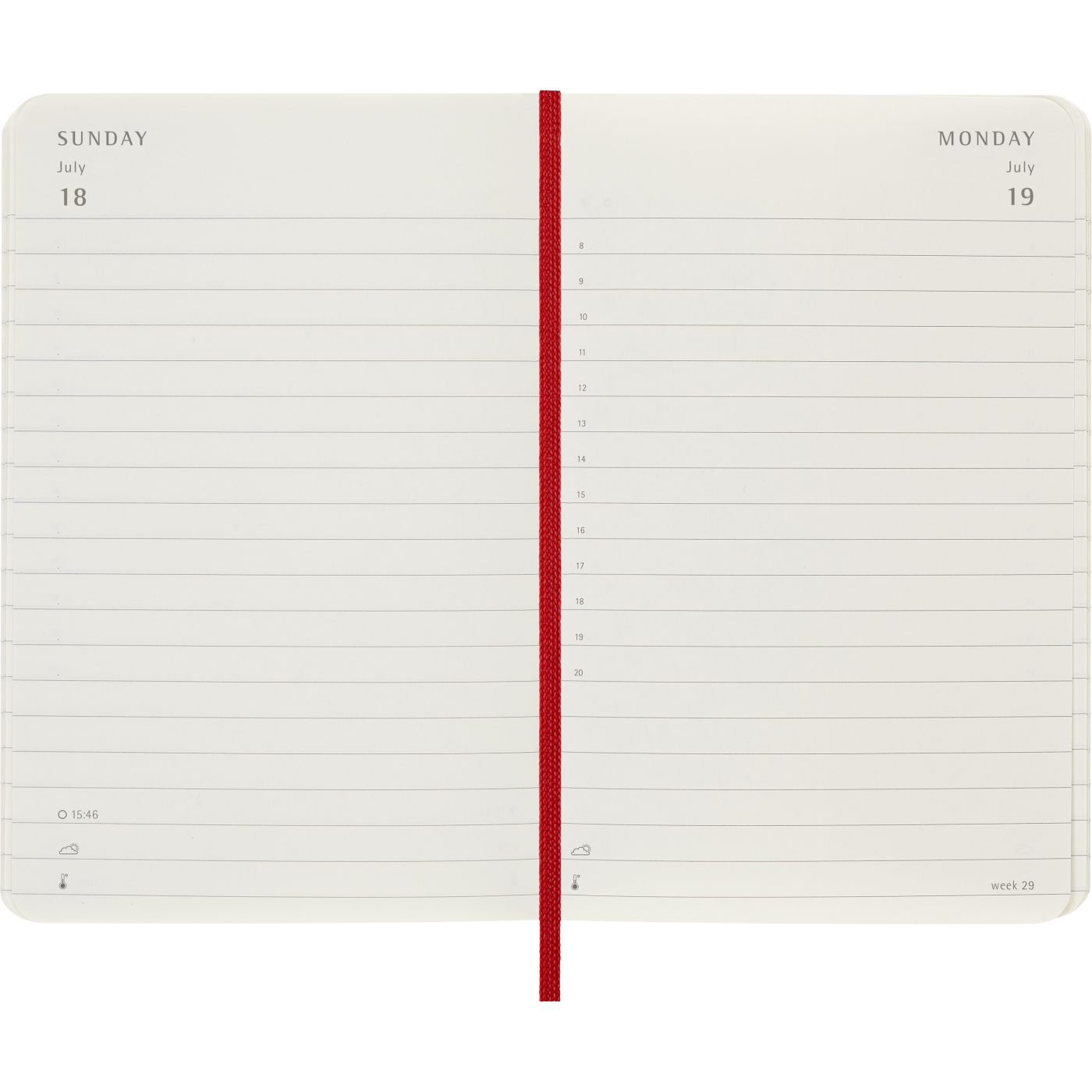 Planner 12M Daily 2027 Softcover Pocket Red