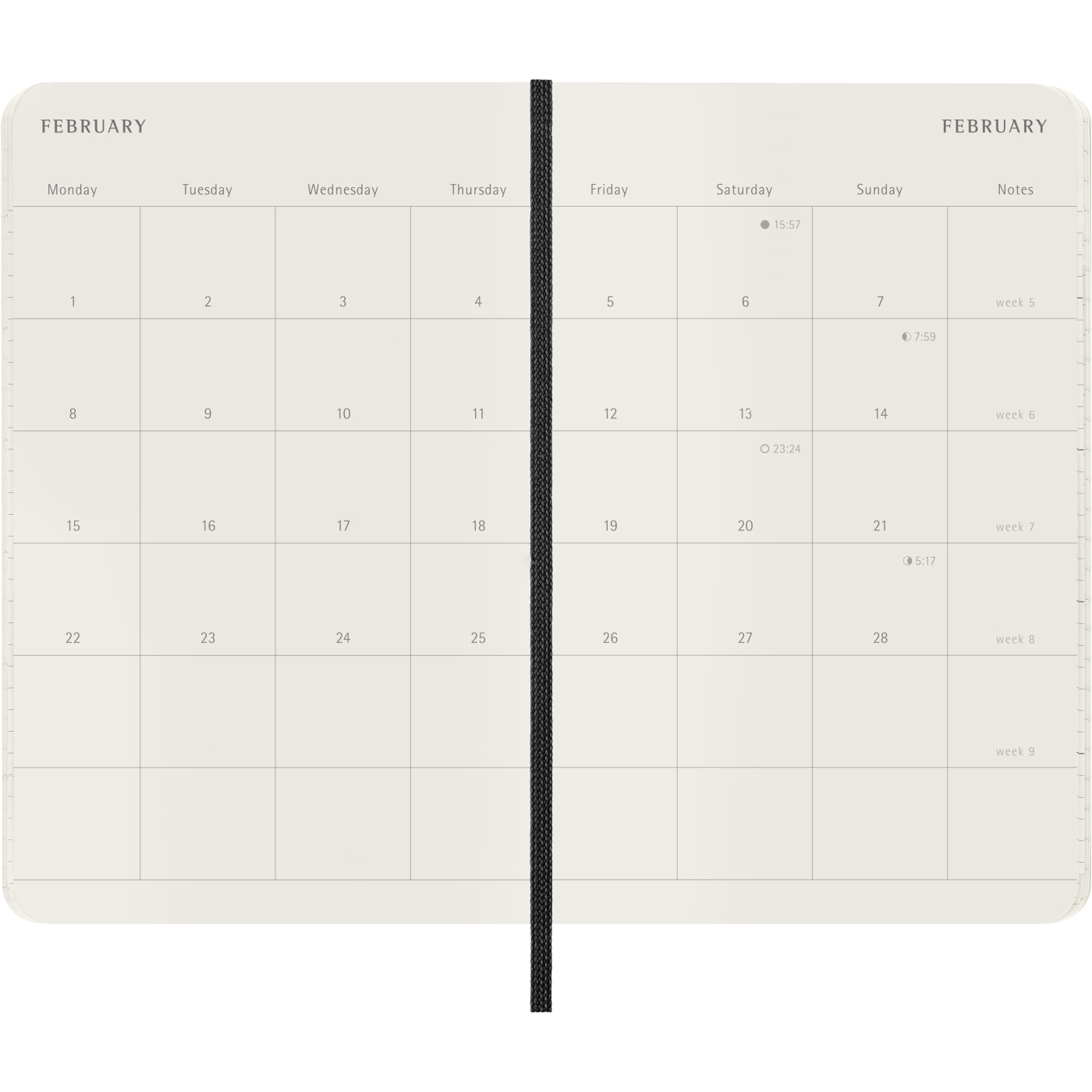 Planner 12M Monthly 2027 Softcover Large Black