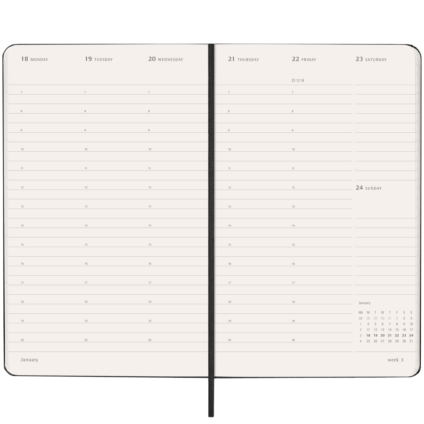 Planner 12M Weekly Vertical PRO 2027 Hardcover Large Black
