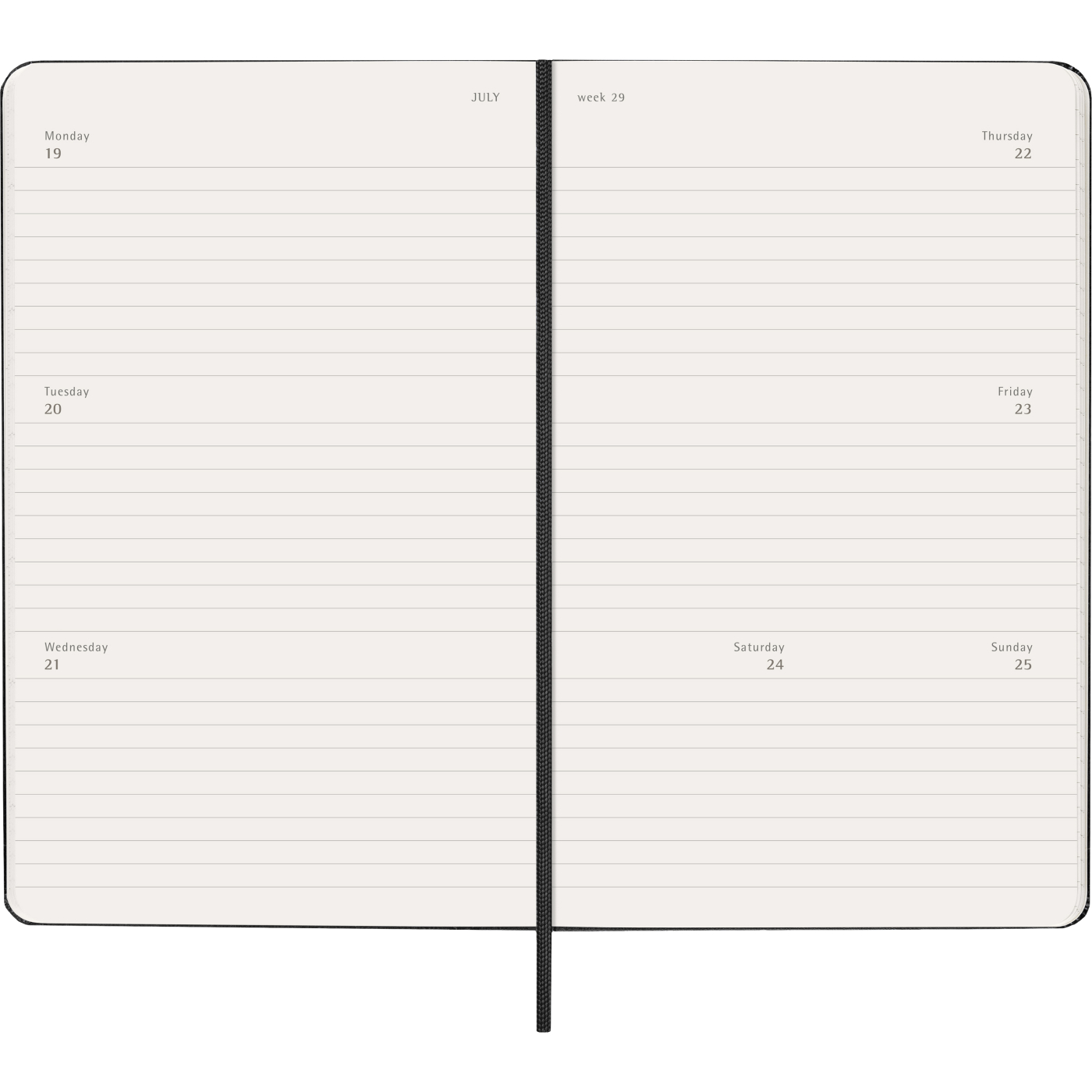 Planner 12M Weekly Horizontal 2027 Hardcover Large Black 