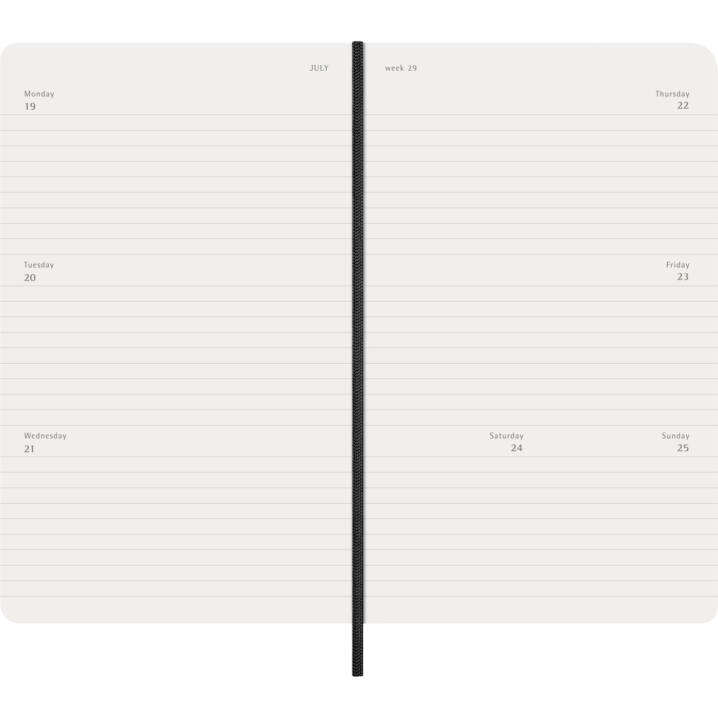 Planner 12M Weekly Horizontal 2027 Softcover Large Black