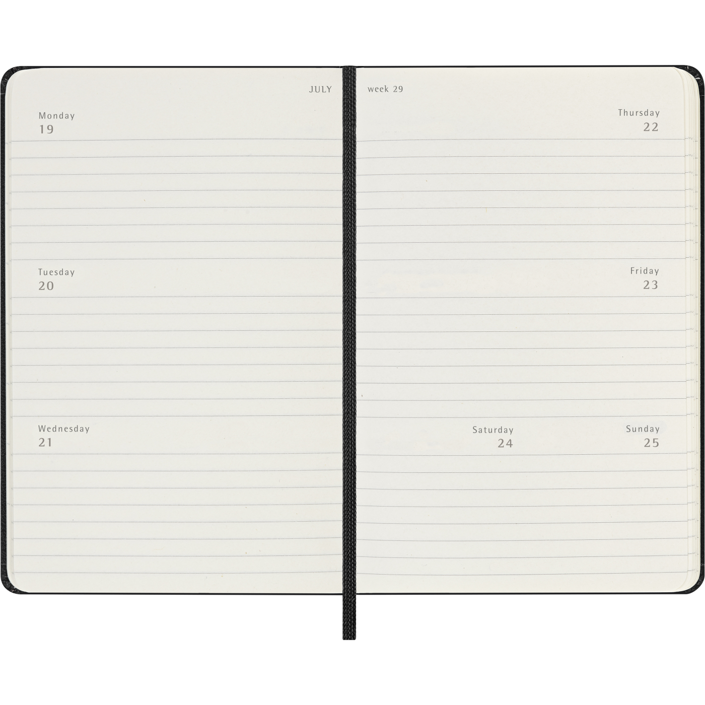 Planner 12M Weekly Horizontal 2027 Hardcover Pocket Black 