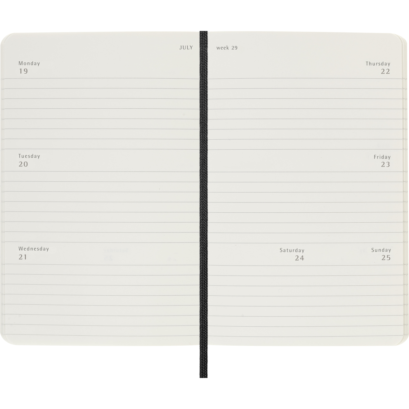 Planner 12M Weekly Horizontal 2027 Softcover Pocket Black 