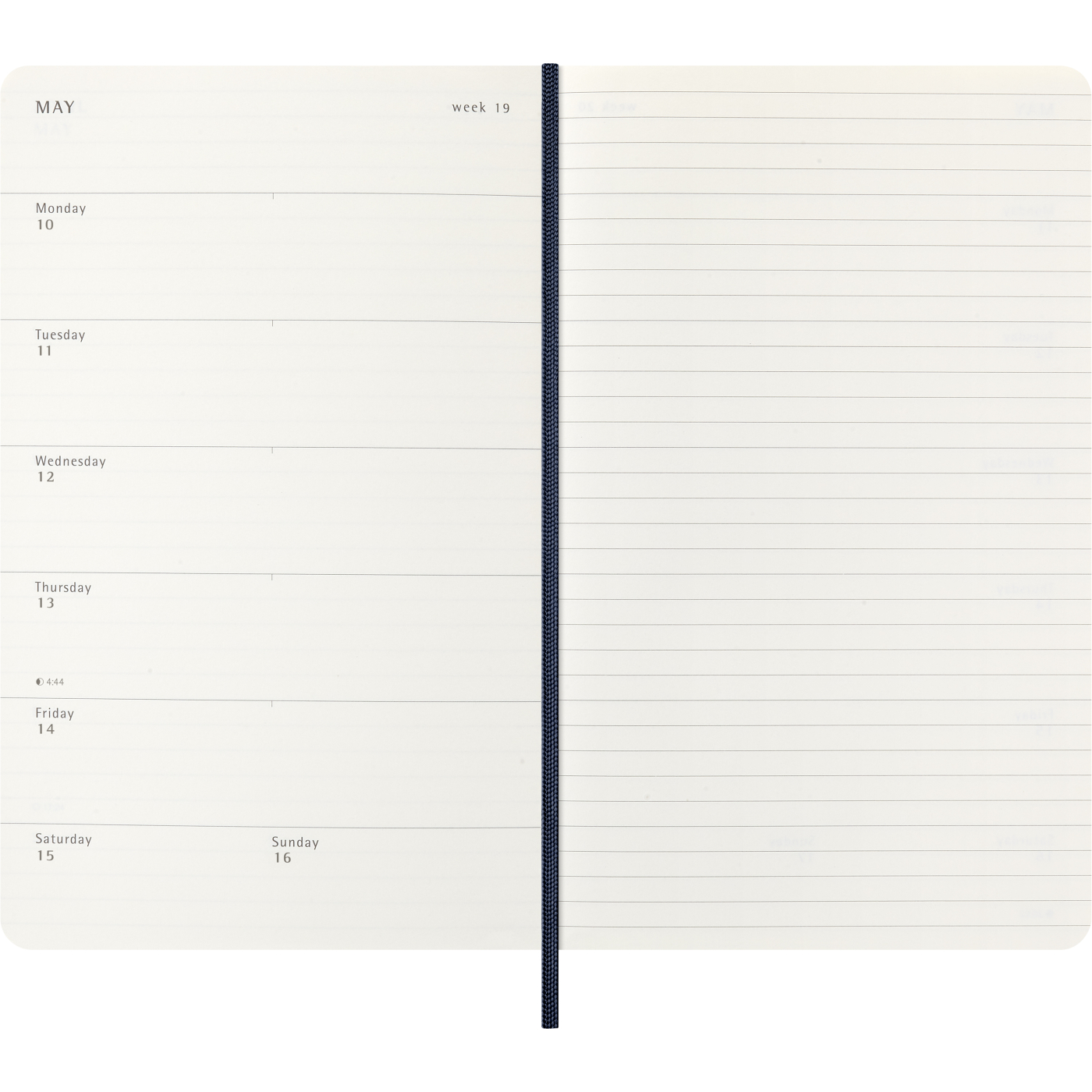 Planner 12M Weekly Notebook 2027 Softcover Large Sapphire Blue 