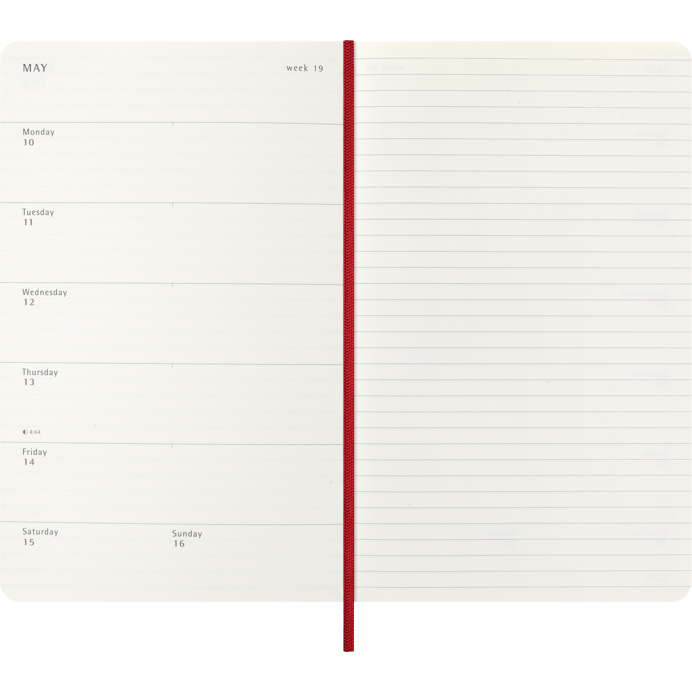 Planner 12M Weekly Notebook 2027 Softcover Large Red 