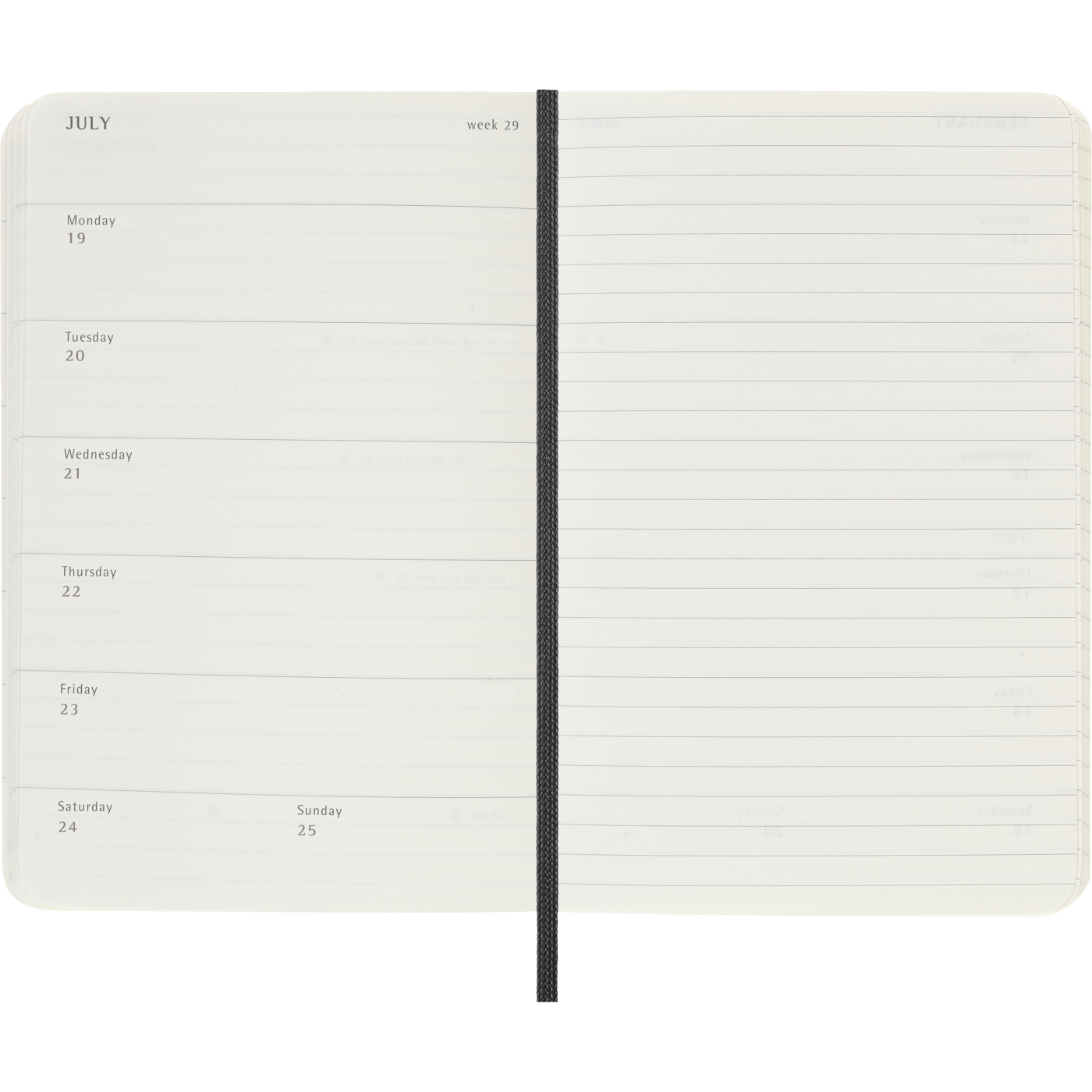 Planner 12M Weekly Notebook 2027 Softcover Pocket Black 