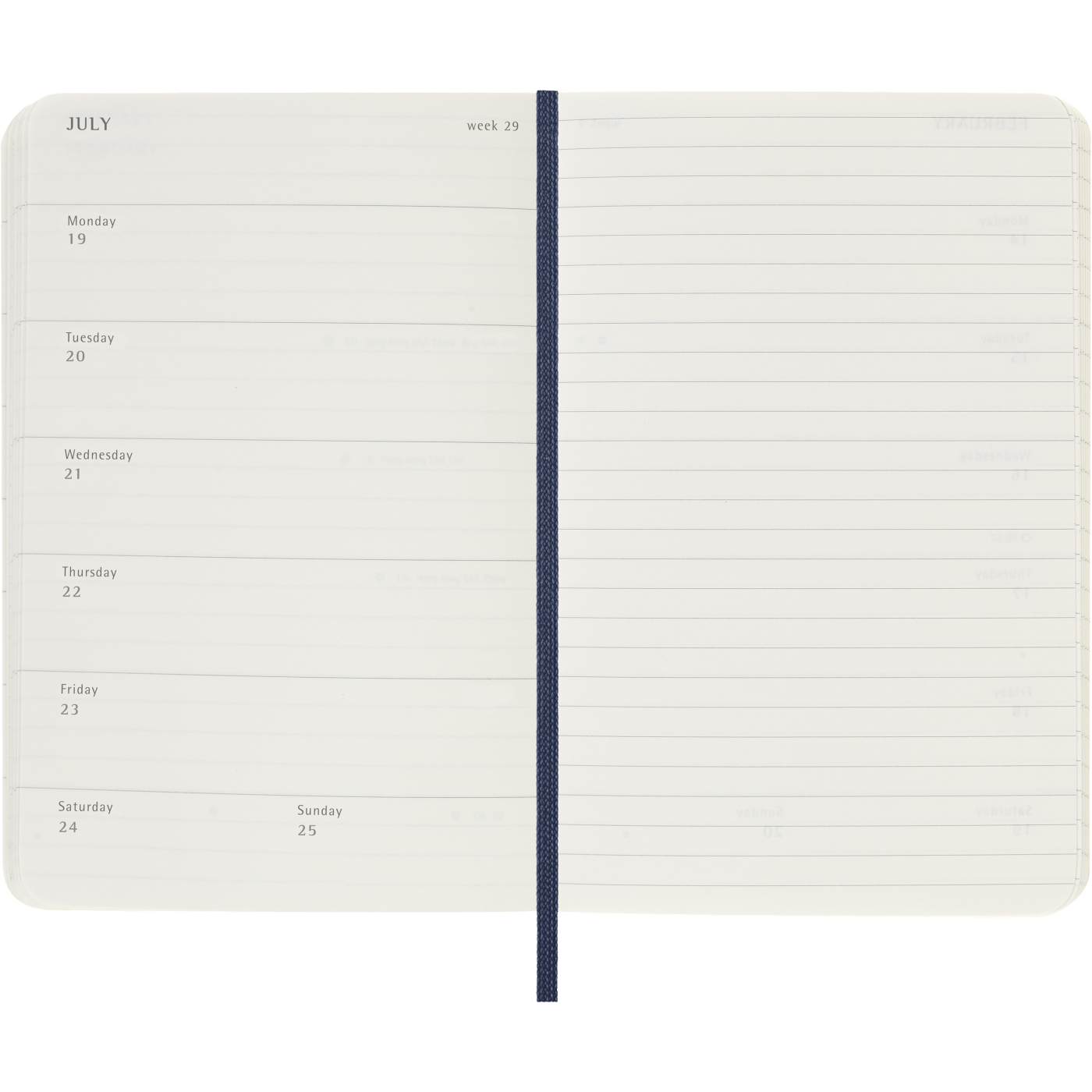 Planner 12M Weekly Notebook 2027 Softcover Pocket Sapphire Blue 