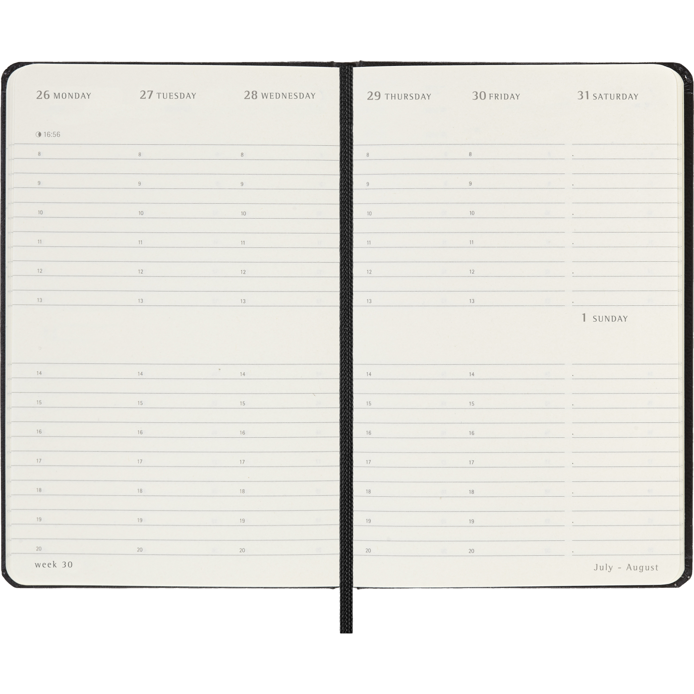 Planner 12M Weekly Vertical 2027 Hardcover Pocket Black 