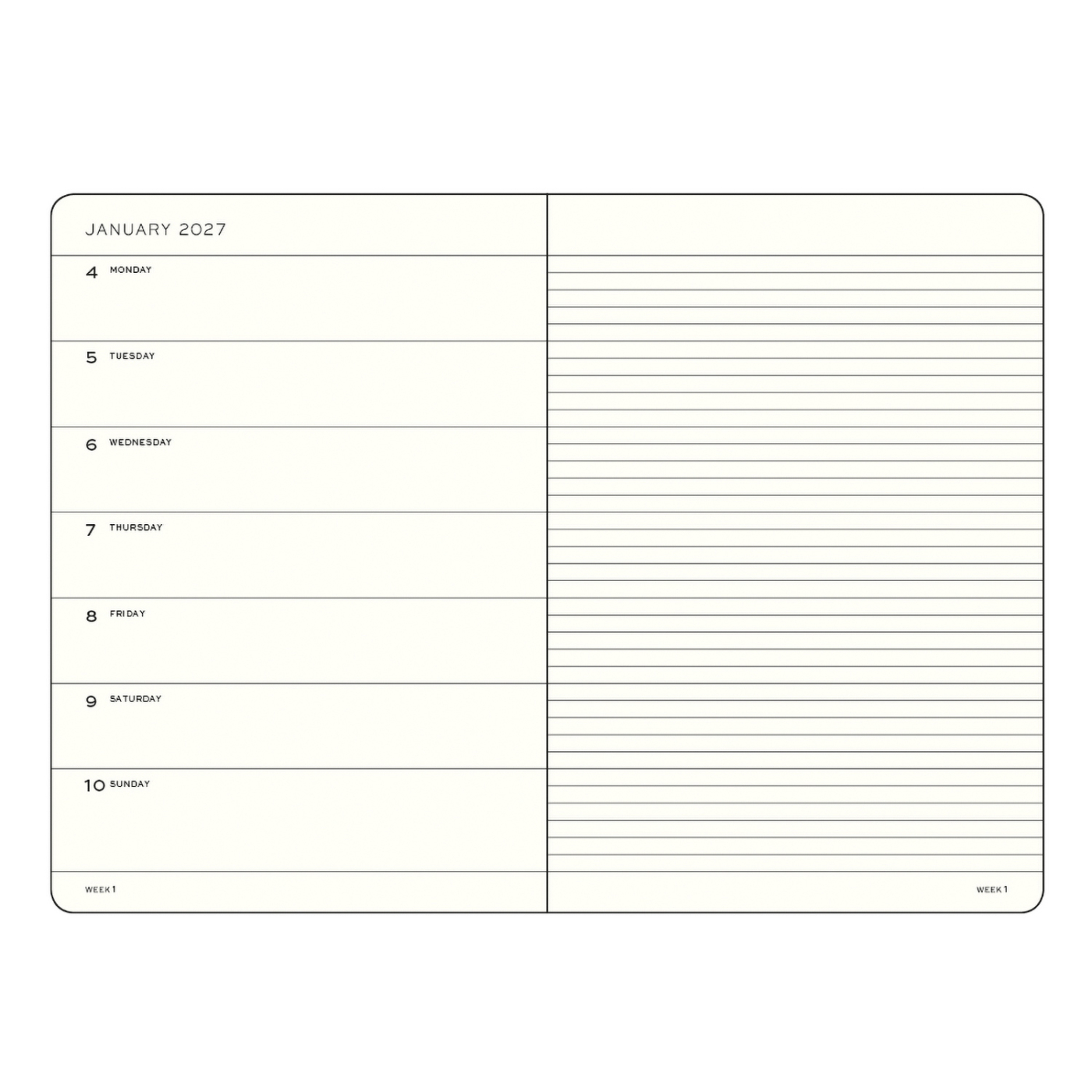 Planner Weekly Planner & Notebook 2026 A5 Sage