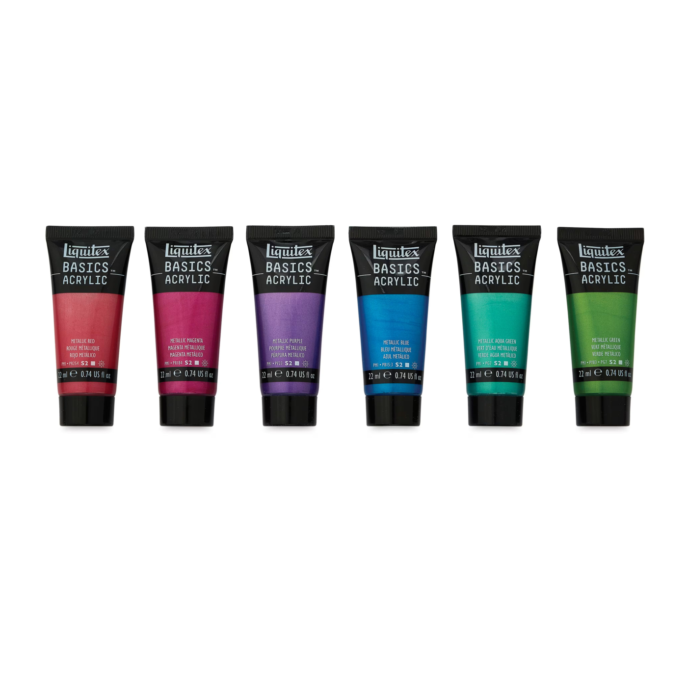 Acrylic Paint Basics Metallic Set 6x22 ml