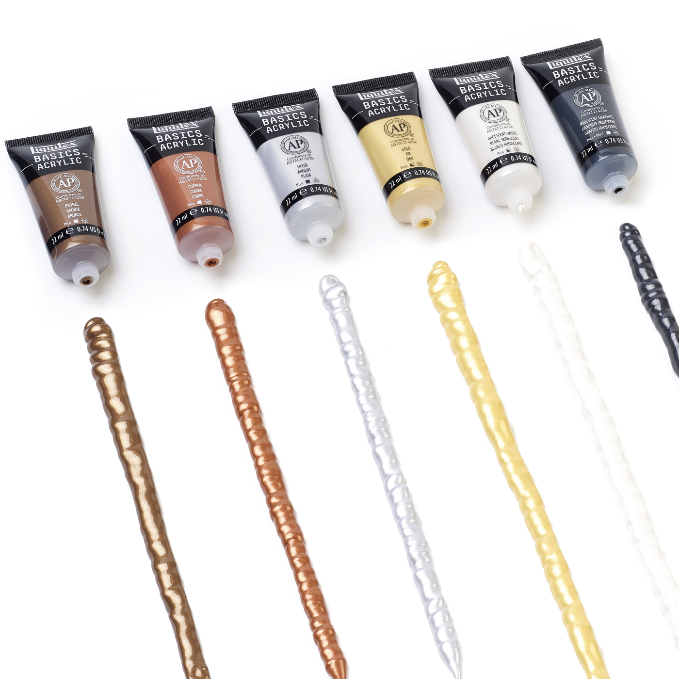 Acrylic paint Metallic & Iridescent Set Tubes 6x22 ml
