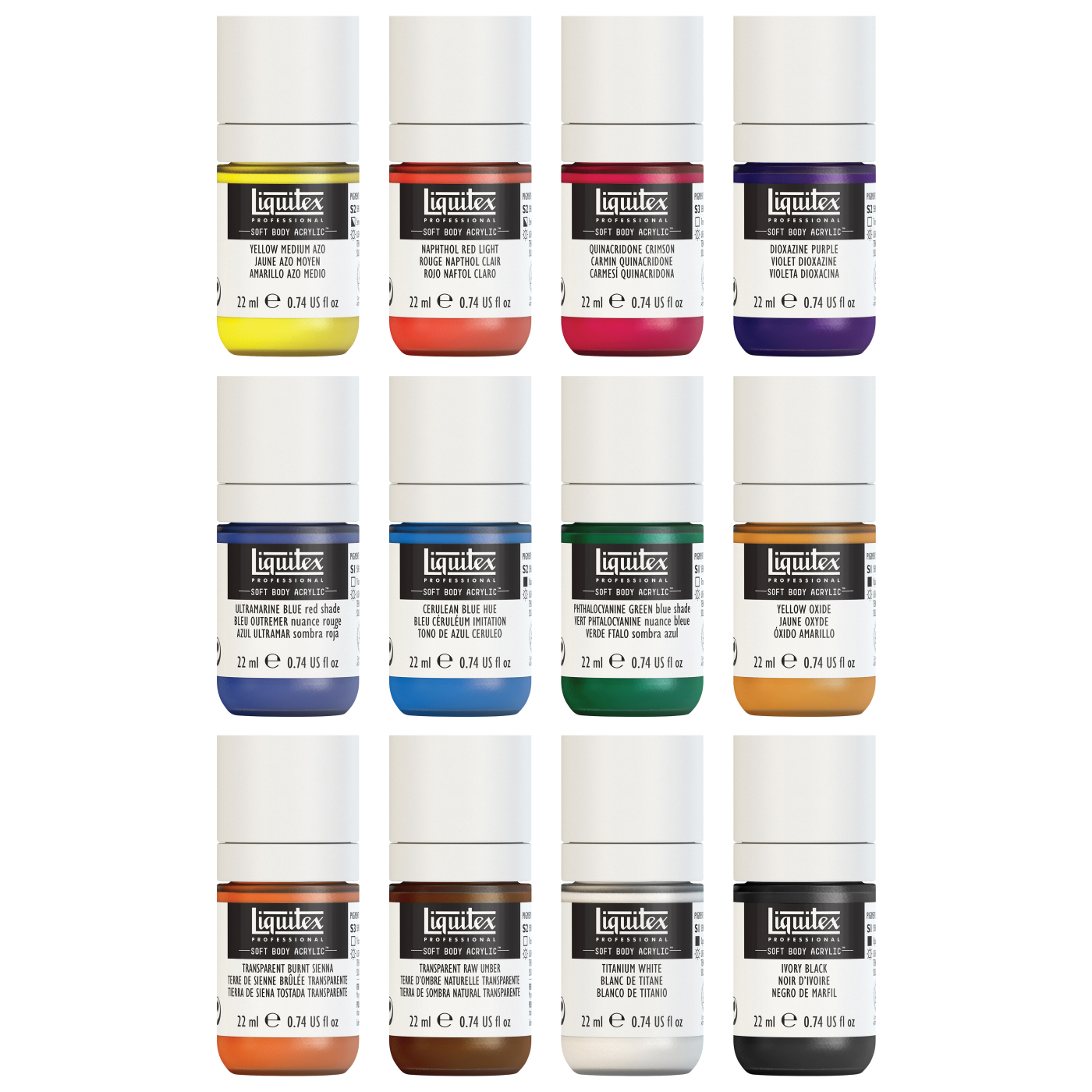 Acrylic Paint Soft Body Essentials Set 12x22 ml