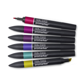 ProMarker 6-set Rich tones in the group Pens / Artist Pens / Illustration Markers at Pen Store (100543)