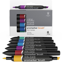 BrushMarker 6-set Rich Tones in the group Pens / Artist Pens / Illustration Markers at Pen Store (100554)