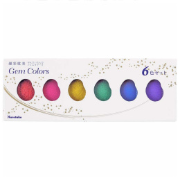 Gansai Tambi 6-set Gem Colors in the group Art Supplies / Artist colours / Watercolour Paint / Watercolour pans at Pen Store (101102)