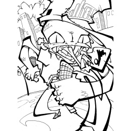 Graffiti Coloring Book 2: Characters in the group Hobby & Creativity / Books / Adult Coloring Books at Pen Store (101371)