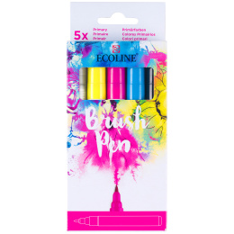 Brush Pen Primary 5-set in the group Pens / Artist Pens / Brush Pens at Pen Store (103708)