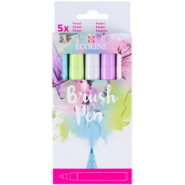 Brush Pen Pastel 5-set in the group Pens / Artist Pens / Brush Pens at Pen Store (103709)