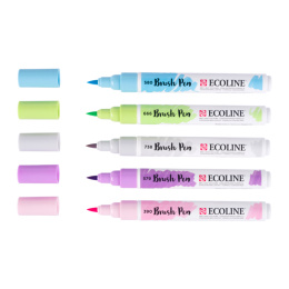 Brush Pen Pastel 5-set in the group Pens / Artist Pens / Brush Pens at Pen Store (103709)