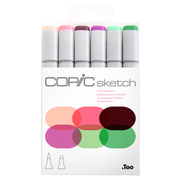 Sketch 6-pack Floral Favourites 1 in the group Pens / Artist Pens / Illustration Markers at Pen Store (103862)