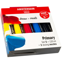 Acrylic Primary Set + Nozzles in the group Art Supplies / Artist colours / Acrylic Paint at Pen Store (104069)