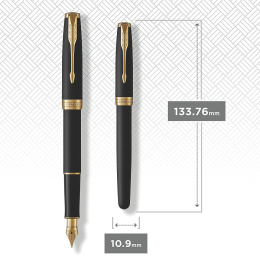 Sonnet Black/Gold Fountain pen Medium in the group Pens / Fine Writing / Fountain Pens at Pen Store (104695)