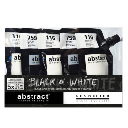 Abstract Acrylic Black & White in the group Art Supplies / Artist colours / Acrylic Paint at Pen Store (106258)