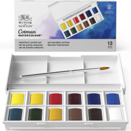 Cotman Water Colors Sketchers Pocket Box in the group Art Supplies / Artist colours / Watercolor Paint at Pen Store (107243)