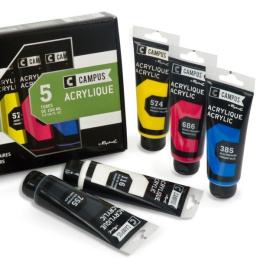 Campus Acrylic Set 5x100ml tubes in the group Art Supplies / Artist colours / Acrylic Paint at Pen Store (107974)