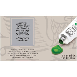 Designers Gouache Primary set 6x14 ml in the group Art Supplies / Artist colours /  Gouache at Pen Store (108510)