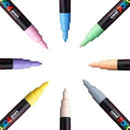 Posca PC-3M Pastel Colours Set of 8 in the group Pens / Artist Pens / Illustration Markers at Pen Store (110427)