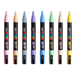 Posca PC-3M Pastel Colours Set of 8 in the group Pens / Artist Pens / Illustration Markers at Pen Store (110427)