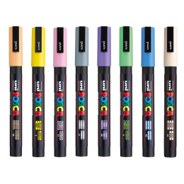 Posca PC-3M Pastel Colours Set of 8 in the group Pens / Artist Pens / Illustration Markers at Pen Store (110427)