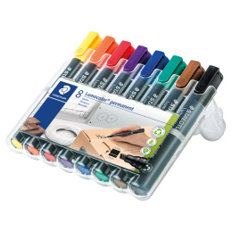 8-pack Lumocolor permanent chisel in the group Pens / Office / Markers at Pen Store (111001)