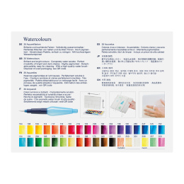 36 Watercolors + Water brush in the group Art Supplies / Artist colours / Watercolor Paint at Pen Store (111745)