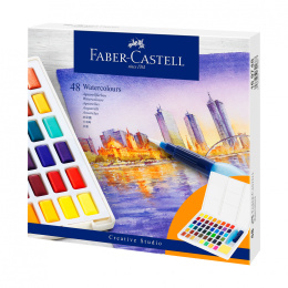 48 Watercolors + Water brush in the group Art Supplies / Artist colours / Watercolor Paint at Pen Store (111746)