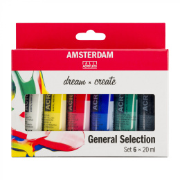 Acrylic General Selection Set 6 x 20 ml in the group Art Supplies / Artist colours / Acrylic Paint at Pen Store (111755)