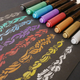 Fudebiyori 8-­set Metallic in the group Pens / Artist Pens / Brush Pens at Pen Store (111859)