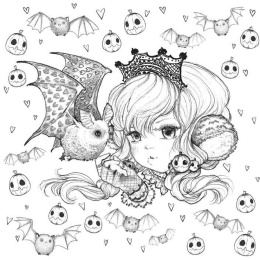 Pop Manga: Cute and Creepy Coloring Book in the group Hobby & Creativity / Books / Adult Coloring Books at Pen Store (112447)