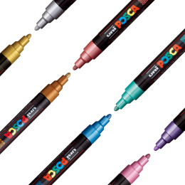 Posca PC-5M Metallic Colours Set of 8 in the group Pens / Artist Pens / Illustration Markers at Pen Store (112630)