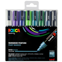 Posca PC-5M Cool Colours Set of 8 in the group Pens / Artist Pens / Illustration Markers at Pen Store (112632)